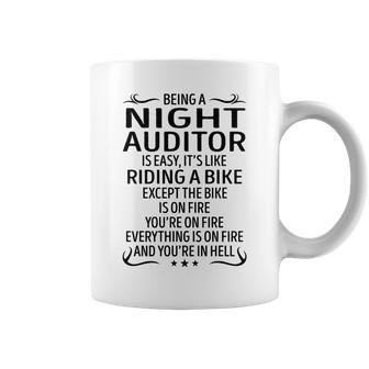 Being A Night Auditor Like Riding A Bike Coffee Mug - Seseable