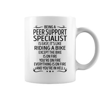 Being A Peer Support Specialist Like Riding A Bike Coffee Mug - Seseable
