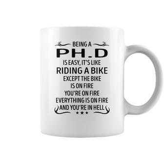 Being A PhD Like Riding A Bike Coffee Mug - Seseable