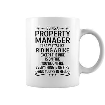 Being A Property Manager Like Riding A Bike Coffee Mug - Seseable