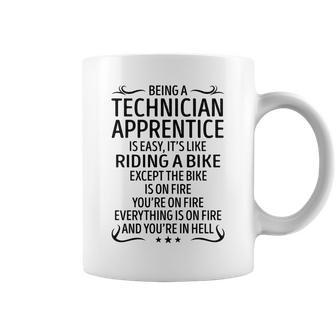 Being A Technician Apprentice Like Riding A Bike Coffee Mug - Seseable