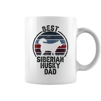 Best Dog Father Dad - Vintage Siberian Husky Coffee Mug - Seseable