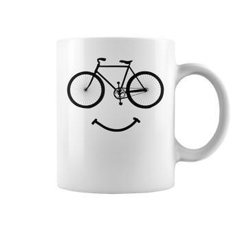 Bicycle And Smile Bicycling Black Coffee Mug | Mazezy