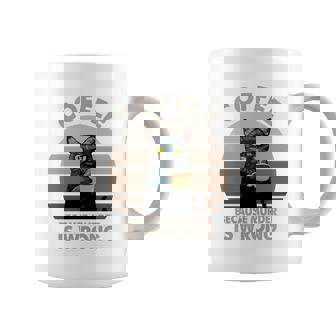 Black Cat Coffee Because Murder Is Wrong V2 Coffee Mug - Thegiftio