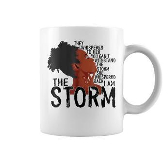 Black History Month African Woman Afro I Am The Storm V2 Coffee Mug - Seseable