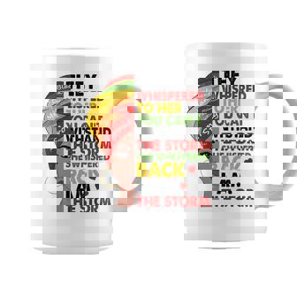 Black History Month African Woman Afro I Am The Storm V8 Coffee Mug - Seseable