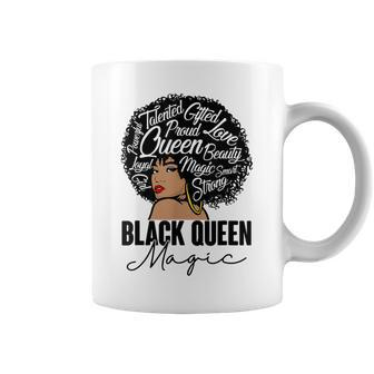 Black Queen Magic Bhm Melanin Skin Pride Afro Girls Women Coffee Mug - Seseable