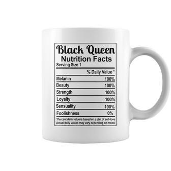 Black Queen Nutrition Facts Black History Month Pride V2 Coffee Mug - Seseable