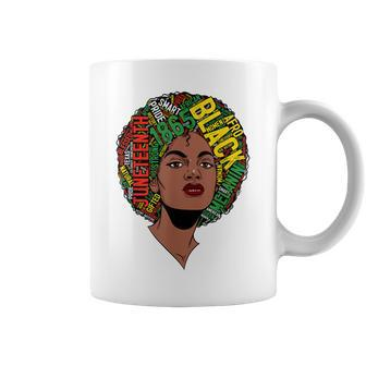 Black Woman Junenth 1865 Freedom Afro African American Coffee Mug | Mazezy