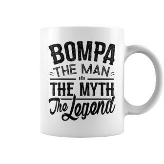 Bompa From Grandchildren Bompa The Myth The Legend Gift For Mens Coffee Mug - Seseable