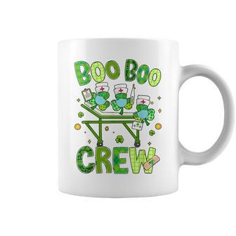 Boo Boo Crew Nurse St Patricks Day Shamrock Face Mask Nurse Coffee Mug - Seseable