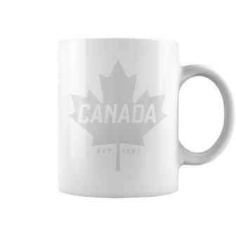 Canada Maple Leaf - Canada Est 1867 Vintage Sport Coffee Mug - Seseable