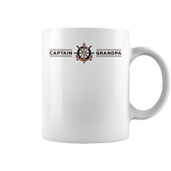 Captain Grandpa Family Grandchild Boating Drive Boat Coffee Mug | Mazezy