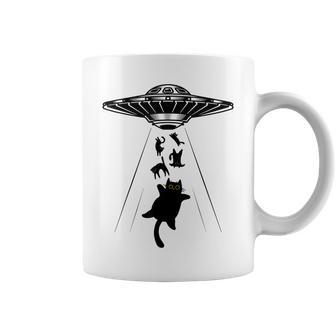 Cat Ufo Funny Alien Coffee Mug | Mazezy