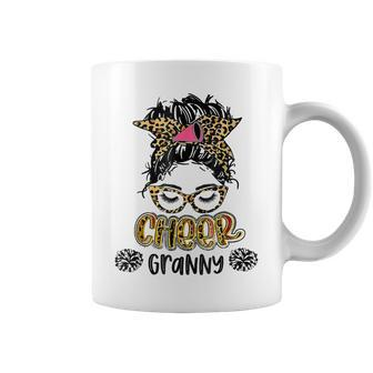 Cheer Granny Leopard Messy Bun Happy Mothers Day Mom Womens Coffee Mug - Thegiftio UK