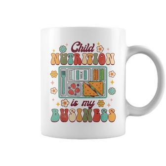 Child Nutrition Is My Business Lunch Lady Cafeteria Groovy Coffee Mug - Thegiftio UK