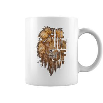 Christian Jesus Lion Of Tribe Judah Cross Gift For Men Women Coffee Mug - Seseable
