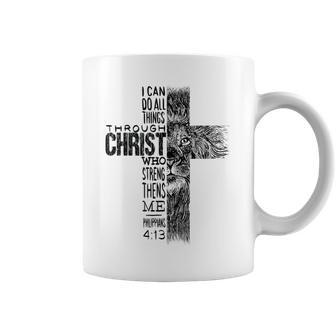 Christian Jesus Lion Of Tribe Judah Cross Lion Of Judah V3 Coffee Mug - Seseable