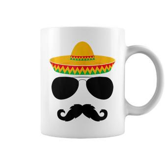 Cinco De Mayo Party Funny Cinco De Mayo Mustache Face Coffee Mug | Mazezy