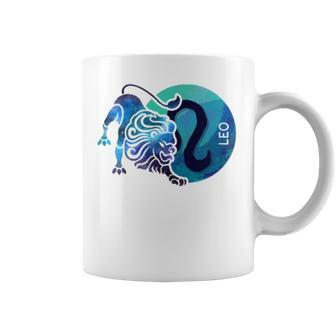 Colored Symbol Zodiac Sign Leo Coffee Mug | Mazezy
