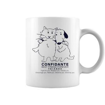 Confidante Best Friend Forever Cat And Dog Coffee Mug