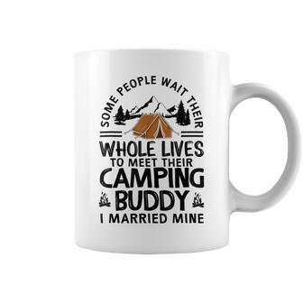 Cool Camping Buddies Gift For Men Women Funny Husband & Wife Coffee Mug - Seseable
