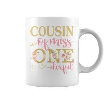 Cousin Of Little Miss Onederful 1St Birthday Family Matching Coffee Mug - Seseable