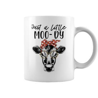 Cow Just A Little Moody Funny Cow Cow Lover Gift Coffee Mug | Mazezy