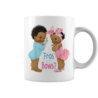Cute Fros Or Bows Gender Reveal Baby Shower Coffee Mug - Seseable