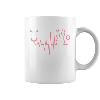 Cute Funny Easter Bunny Heart Beat Stethoscope Coffee Mug - Thegiftio UK
