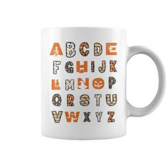Cute Funny Halloween Alphabet Abcs Kindergarten Teacher Kids Coffee Mug - Thegiftio UK
