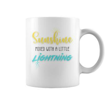 Cute Funny Sassy Meme Sunshine Mixed With A Little Lightning Coffee Mug - Thegiftio UK