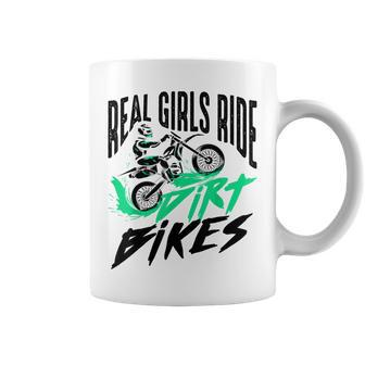 Cute Real Girls Ride Dirt Bikes | Funny Motorbike Racer Gift Coffee Mug - Seseable