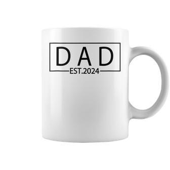 Dad Est 2024 Promoted To Father 2024 First Fathers Day Coffee Mug - Thegiftio UK
