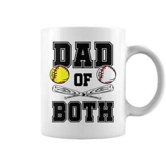 Dad Of Both Dad Of Ballers T Funny Baseball Softball Coffee Mug | Mazezy