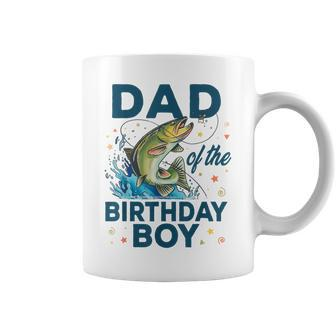 Dad Of The Birthday Boy Fishing Birthday Bass Fish Bday Coffee Mug | Mazezy