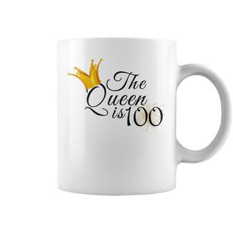 Damen 100. Geburtstag Tassen - The Queen Is 100 Design für Oma & Mama - Seseable