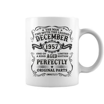 December 1957 The Man Myth Legend 65 Year Old Birthday Gift Coffee Mug - Seseable