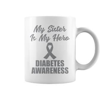 Diabetes Awareness My Sister Hero Men Women Kids Coffee Mug | Mazezy