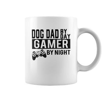 Dog Dad By Day Gamer By Night Happy Fathers Day Coffee Mug | Mazezy