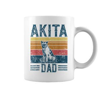 Dog Dad - Vintage Akita Dad Coffee Mug - Seseable