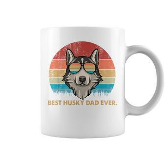 Dog Vintage Best Husky Dad Ever Fathers Day Gifts Gift For Mens Coffee Mug | Mazezy