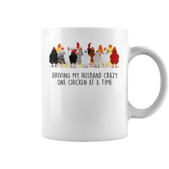 Driving My Husband Crazy One Chicken At A Time Coffee Mug | Mazezy