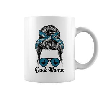 Duck Mama Messy Bun Duck Owner Duck Mom Duck Lover Coffee Mug | Mazezy