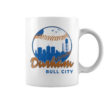 Durham Baseball Skyline Classic Bull City North Carolina Coffee Mug | Mazezy