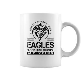 Eagles Blood Runs Through My Veins Coffee Mug - Seseable