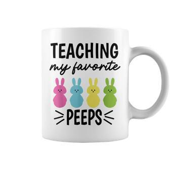 Easter Teacher Teaching My Favorite Peeps Coffee Mug | Mazezy