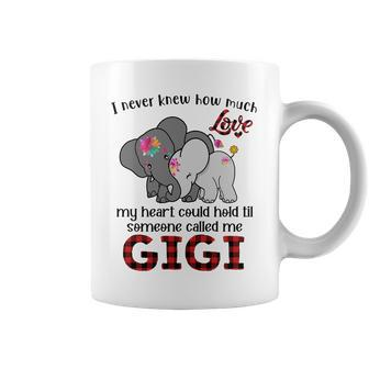 Elephant Mom I Never Knew How Much My Heart Could Hold Til Someone Called Me Gigi Coffee Mug - Thegiftio UK