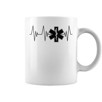 Emt Heartbeat Paramedic Ems Emergency Medical Technician Coffee Mug | Mazezy