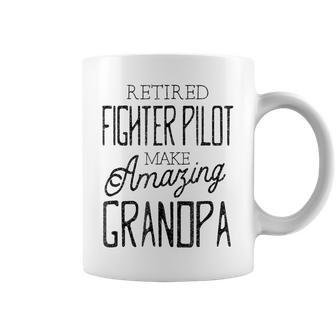 Family Retired Fighter Pilot Make Amazing Grandpa Gift For Mens Coffee Mug | Mazezy